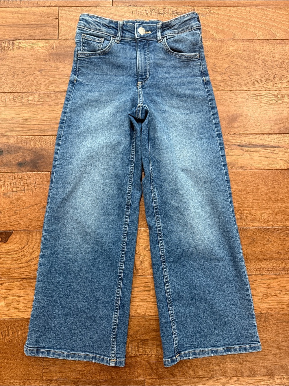 H&M Girls Wide Leg Super Stretch Denim Jeans - Size US 7